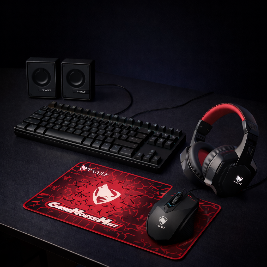 🎮 T-Wolf TF880 Gaming Keyboard, Mouse, Headset & Mousepad Set