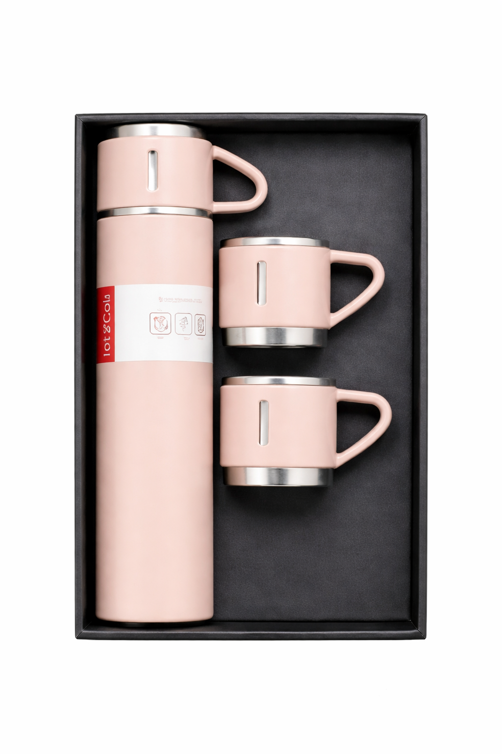 500ml Premium Thermal Flask Gift Set – Flask + 2 Cups (Multiple colors to choose from)