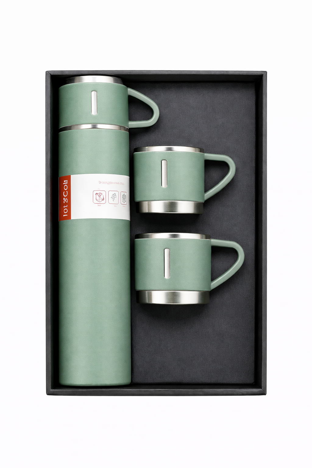 500ml Premium Thermal Flask Gift Set – Flask + 2 Cups (Multiple colors to choose from)