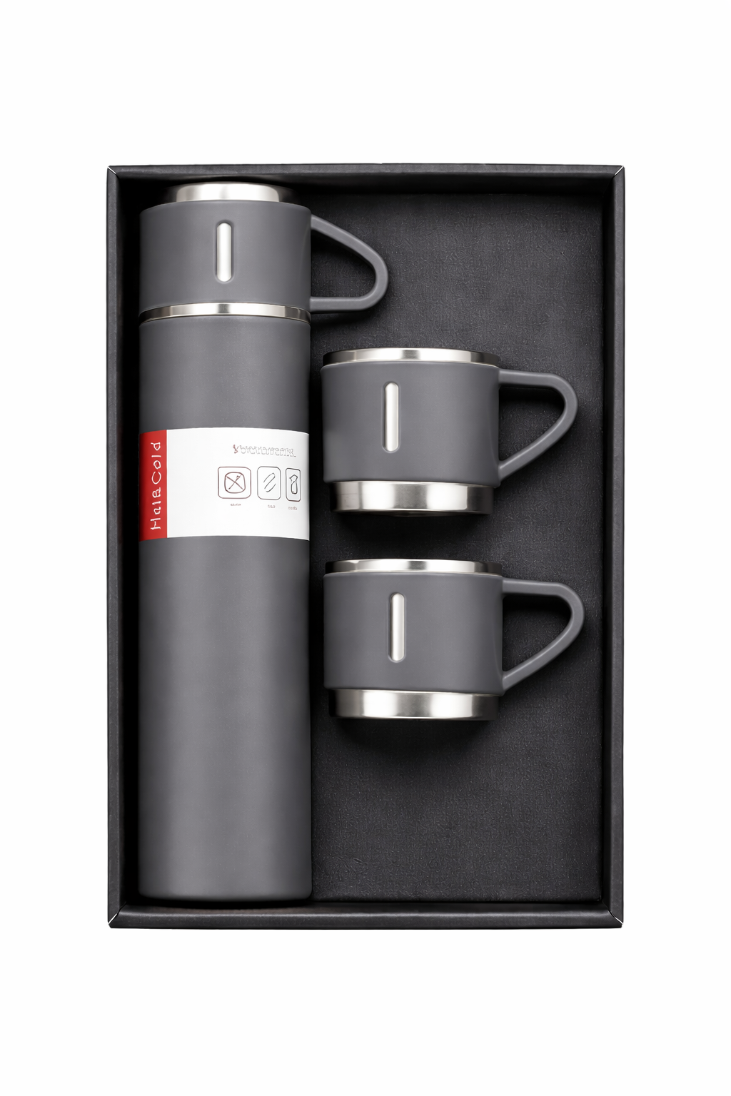 500ml Premium Thermal Flask Gift Set – Flask + 2 Cups (Multiple colors to choose from)